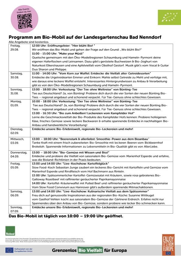 Programm Bio Mobil Bad Nenndorf